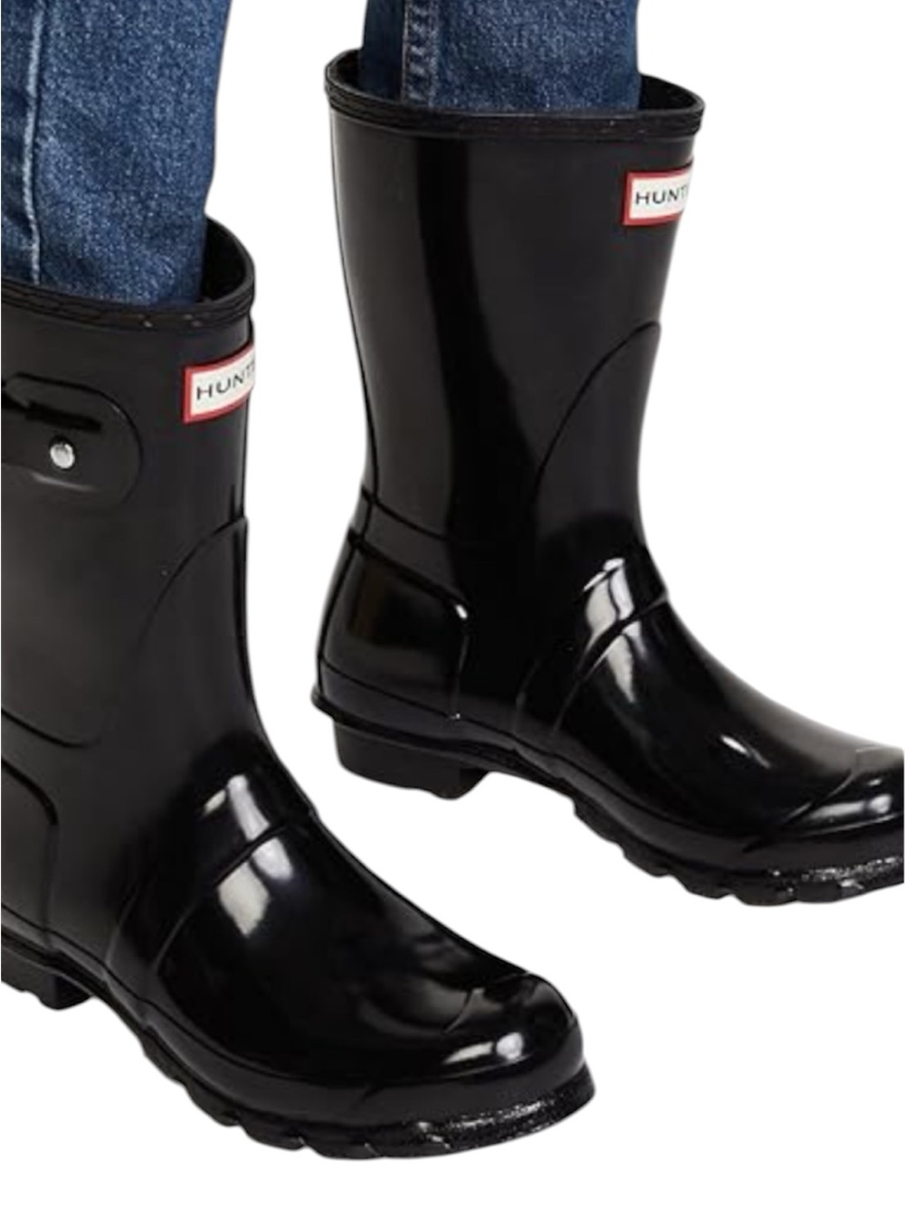 Hunter Glossy Black short  Rain Boots